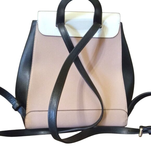 Kate Spade♠️NWOT Toasted Hazelnut Colorblock Flap Madison Backpack $379 - Picture 3 of 15